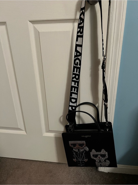 Karl Lagerfeld Handbags - Karl Lagerfeld bling crystals crossbody satchel purse bag